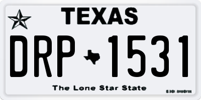 TX license plate DRP1531