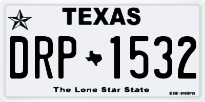 TX license plate DRP1532