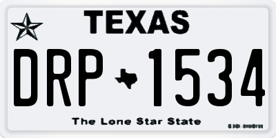 TX license plate DRP1534