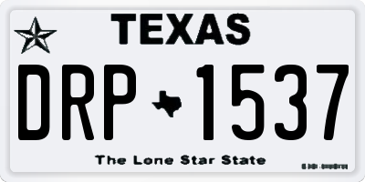 TX license plate DRP1537