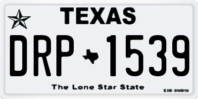 TX license plate DRP1539