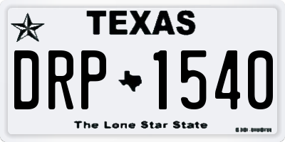 TX license plate DRP1540