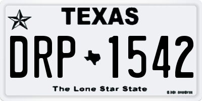 TX license plate DRP1542