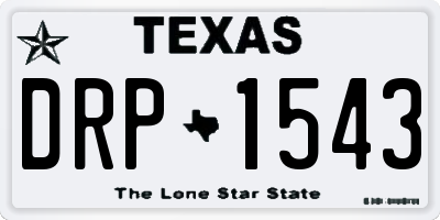 TX license plate DRP1543