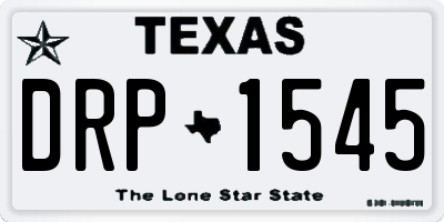 TX license plate DRP1545