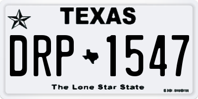 TX license plate DRP1547