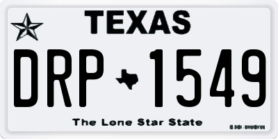 TX license plate DRP1549