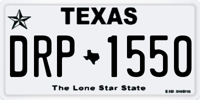 TX license plate DRP1550