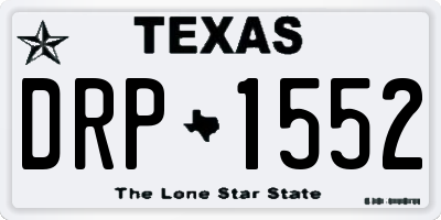 TX license plate DRP1552