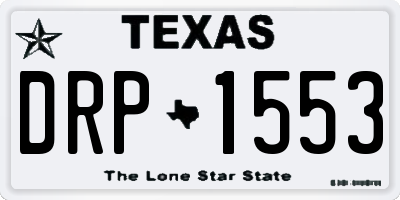 TX license plate DRP1553