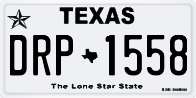 TX license plate DRP1558