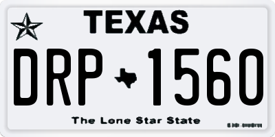 TX license plate DRP1560