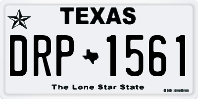 TX license plate DRP1561