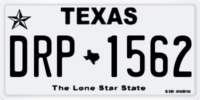 TX license plate DRP1562