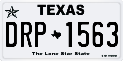 TX license plate DRP1563