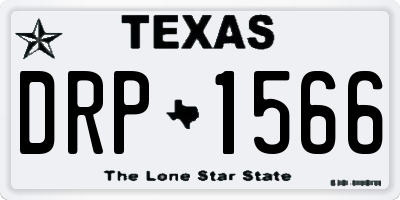 TX license plate DRP1566