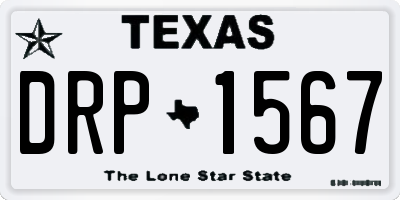 TX license plate DRP1567