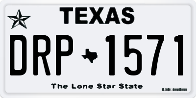 TX license plate DRP1571