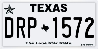 TX license plate DRP1572