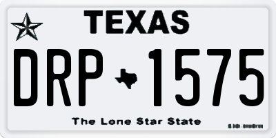 TX license plate DRP1575