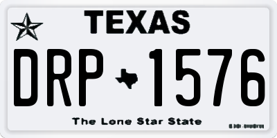 TX license plate DRP1576