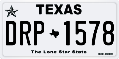 TX license plate DRP1578