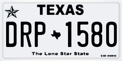 TX license plate DRP1580