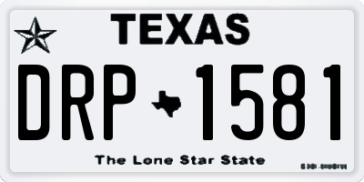 TX license plate DRP1581