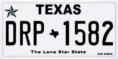 TX license plate DRP1582