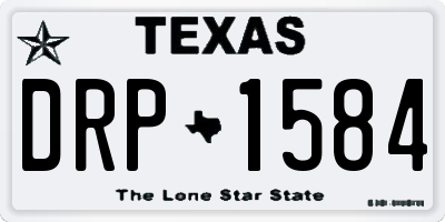 TX license plate DRP1584