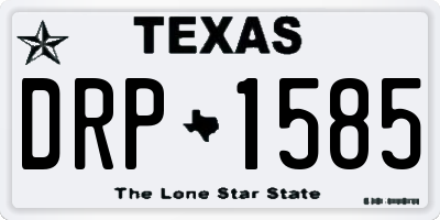 TX license plate DRP1585