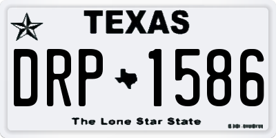 TX license plate DRP1586