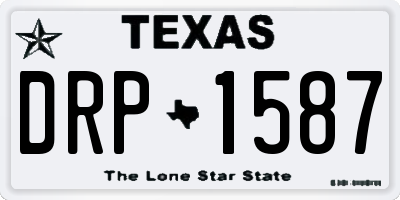 TX license plate DRP1587