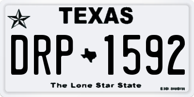 TX license plate DRP1592
