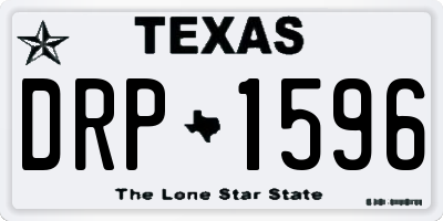 TX license plate DRP1596