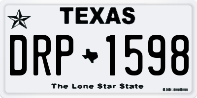 TX license plate DRP1598