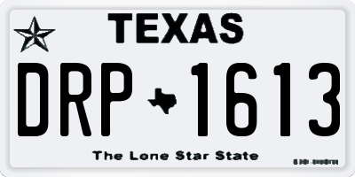 TX license plate DRP1613