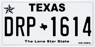 TX license plate DRP1614