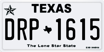 TX license plate DRP1615