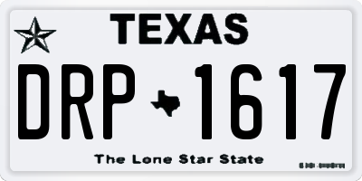 TX license plate DRP1617