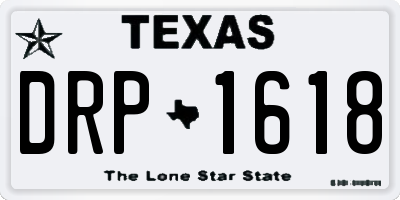 TX license plate DRP1618