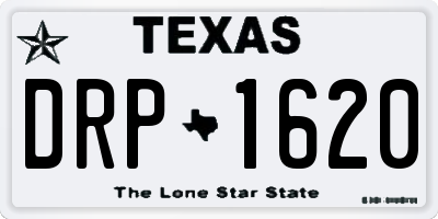 TX license plate DRP1620