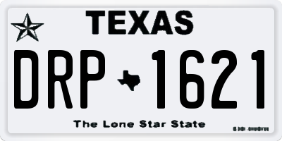 TX license plate DRP1621