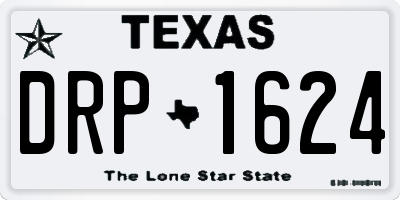TX license plate DRP1624