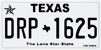 TX license plate DRP1625