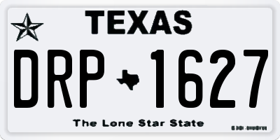 TX license plate DRP1627