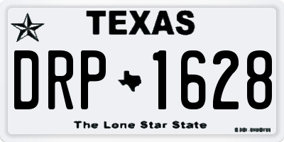 TX license plate DRP1628