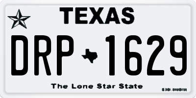 TX license plate DRP1629