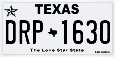 TX license plate DRP1630