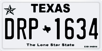 TX license plate DRP1634